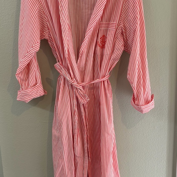 Victoria's Secret Other - Rare Vintage Victoria's Secret Pink and White Striped Robe 80s/90s